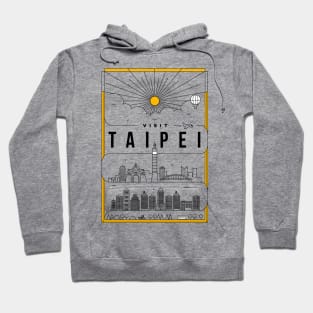 Taipei Minimal Lineal Poster Hoodie